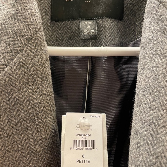 NWT Banana Republic Factory Herringbone Wool Blazer, 8P - Picture 4 of 10